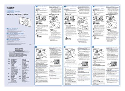 OLYMPUS FE-4040/FE-4020/X-940 digital camera user guide - cover page