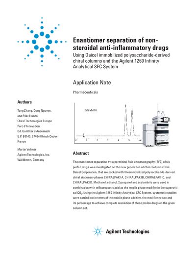 Agilent 1260 Infinity Analytical SFC System Application Note - cover page