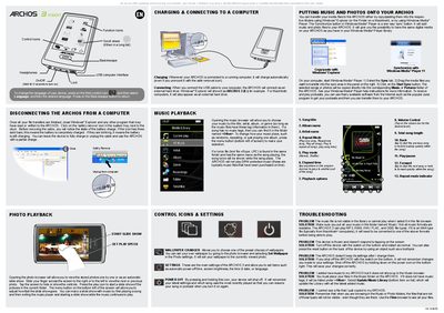 Archos 3 Vision User Manual - cover page