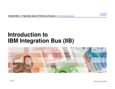 IBM Integration Bus V9.0.0.1 Product Overview - cover page