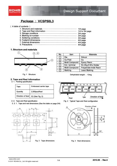 ROHM VCSP50L3 Design Support Document - cover page
