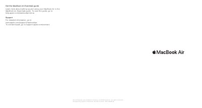 Apple MacBook Air Essentials Guide - cover page