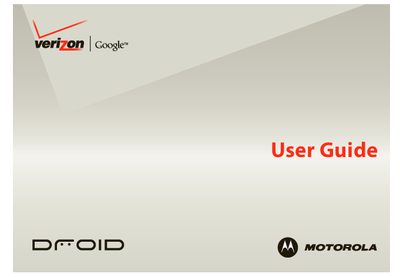 Motorola DROID User Manual - cover page