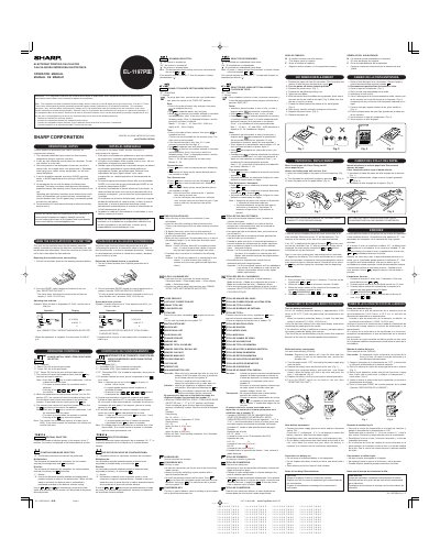 SHARP EL-1197PIII Operation Manual