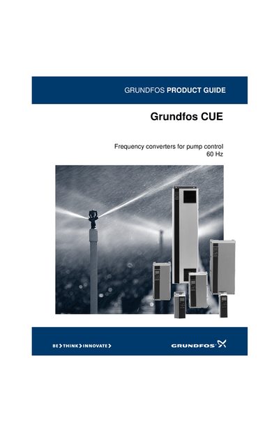 Grundfos CUE Frequency Converters Product Guide - cover page