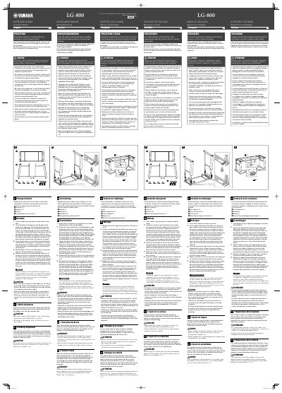 Yamaha LG-800 Keyboard Stand Assembly Manual