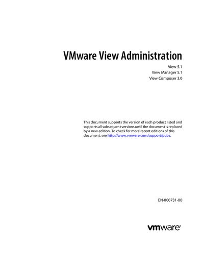 VMware View 5.1 Administration Manual