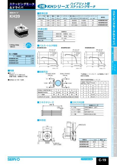 JST KH39, KH42, KH56 Stepper Motor Datasheet - cover page