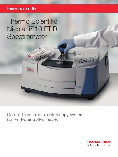 Thermo Scientific iS10 FTIR Spectrometer Product Information - cover page