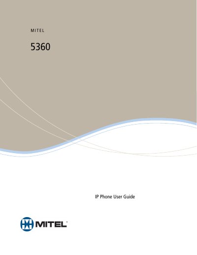 Mitel 5360 IP Phone User Guide - cover page