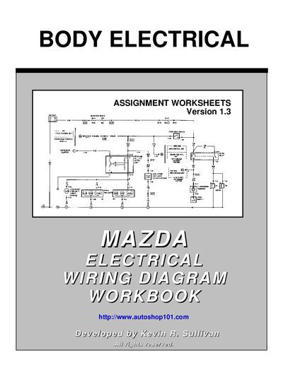 Mazda Body Electrical Wiring Diagram Workbook - cover page