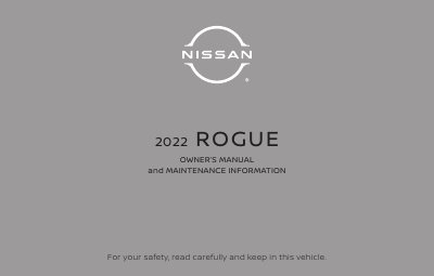 Nissan Rogue 2022 Owner's Manual - cover page