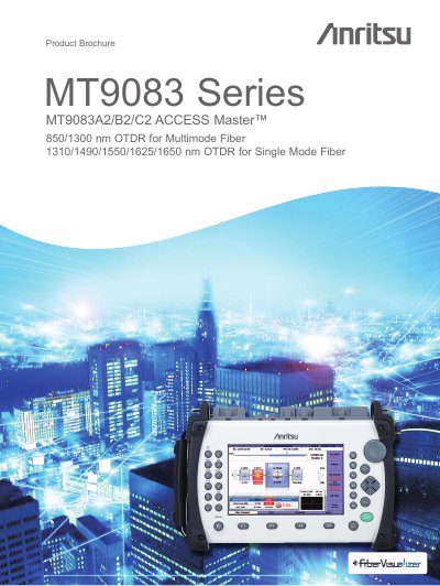 Anritsu MT9083A2/B2/C2 OTDR Product Brochure - cover page