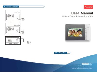 tipOP D6A4M-A4 Video Door Phone User Manual - cover page