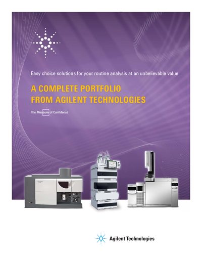 Agilent Analytical Instruments Portfolio Brochure - cover page