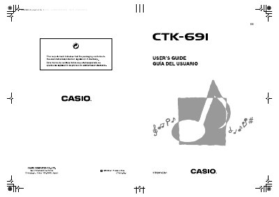 Casio CTK-691 Electronic Musical Instrument User's Guide - cover page
