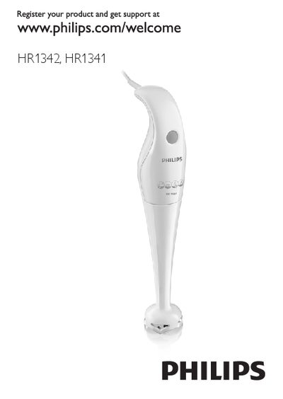 Philips HR1342 HR1341 Appliance User Manual - cover page