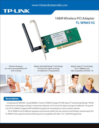 TP-Link TL-WN651G User Manual - cover page