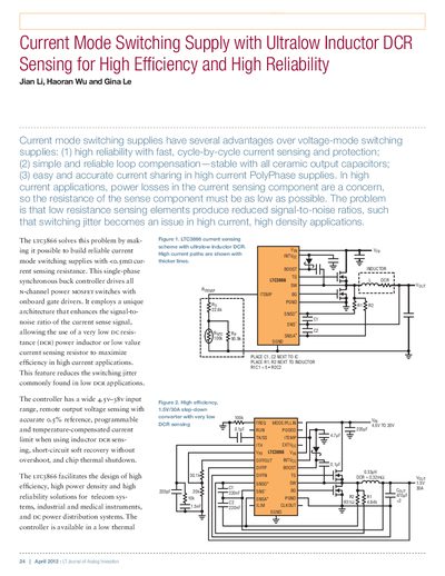 Linear Technology LTC3866 Datasheet - cover page