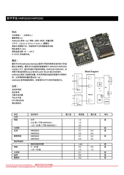 Honeywell HMR3200/HMR3300 Digital Compass User Manual - cover page