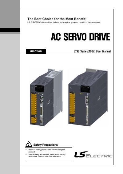 LS ELECTRIC L7SB Series (400V) AC Servo Drive User Manual cover