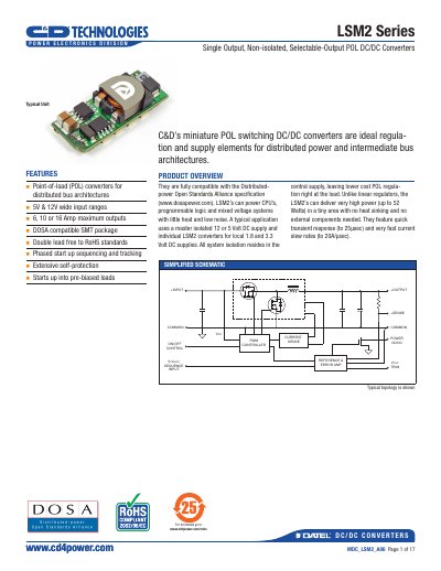 CD4Power LSM2 Series DC/DC Converter User Manual - cover page