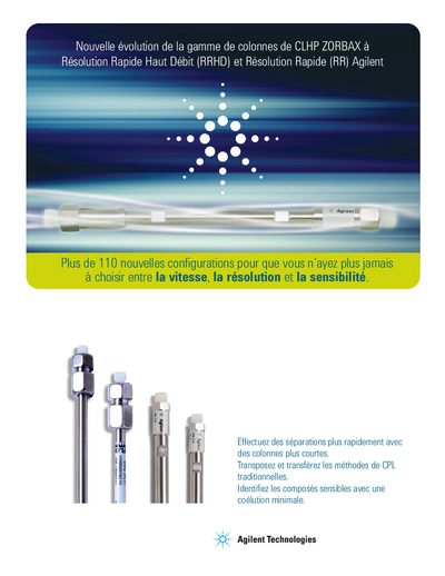 Agilent ZORBAX RRHD HPLC Columns Product Leaflet - cover page