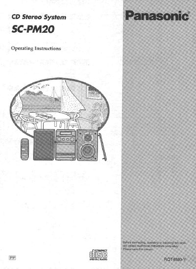 Panasonic SC-PM20 CD Stereo System Operating Instructions - cover page