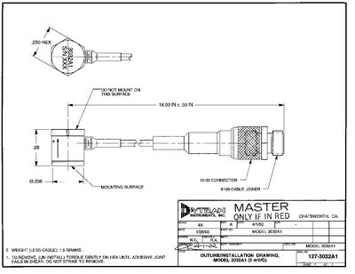 Dytran 3032A1 Miniature Quartz Shear Accelerometer Data Sheet - cover page