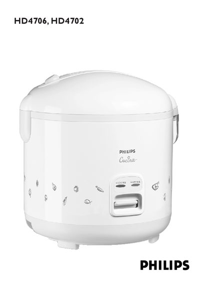 Philips HD4706 HD4702 Rice Cooker User Manual