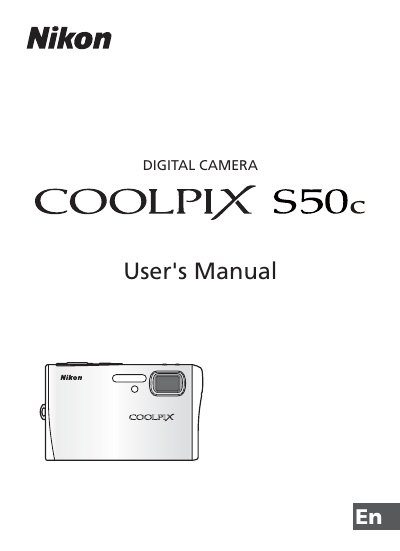 Nikon COOLPIX S50c User Manual - cover page