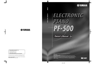 Yamaha PF-500 Electronic Piano Owner's Manual