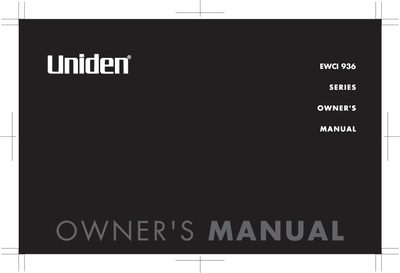 Uniden EWCI 936 Cordless Telephone Owner's Manual - cover page