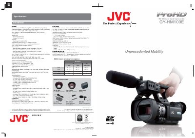 JVC GY-HM100E User Guide - cover page