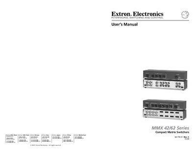 Extron MMX42/62 Series User Manual - cover page
