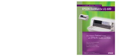 Epson LQ-680 Dot Matrix Printer User Manual - cover page