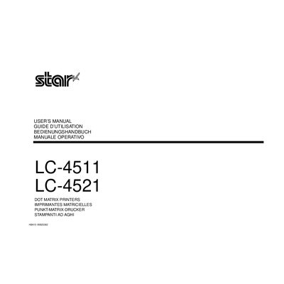 Star LC-4511/LC-4521 Dot Matrix Printer User Manual - cover page