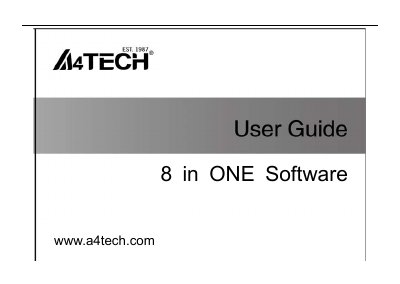 A4Tech 8 in ONE Software User Guide - cover page