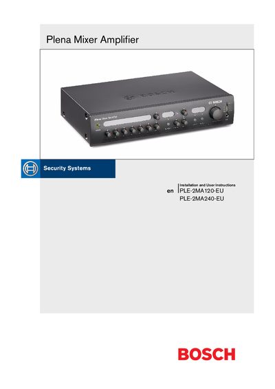 BOSCH RLE-2MA120-EU Data Sheet - cover page