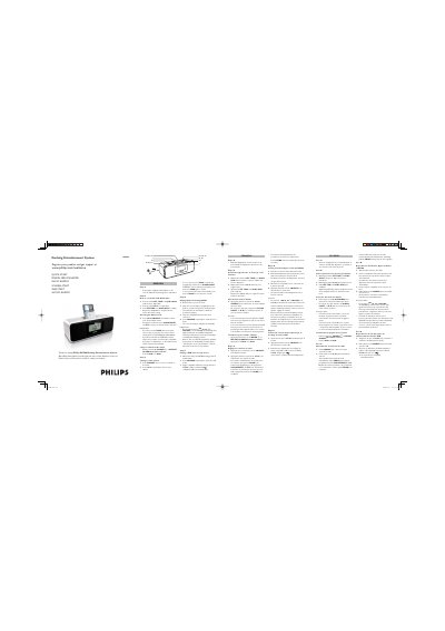 Philips DC200 Docking Entertainment System Quick Start Guide