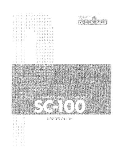 Brother SC-100 Stamp Maker User's Guide - cover page