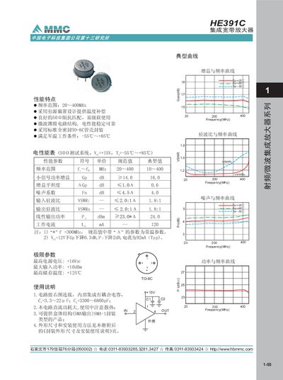 HBM HE391C Broadband Amplifier Manual - cover page