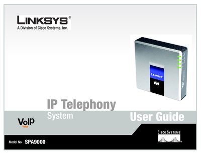 Linksys SPA9000 IP Telephony System User Manual - cover page