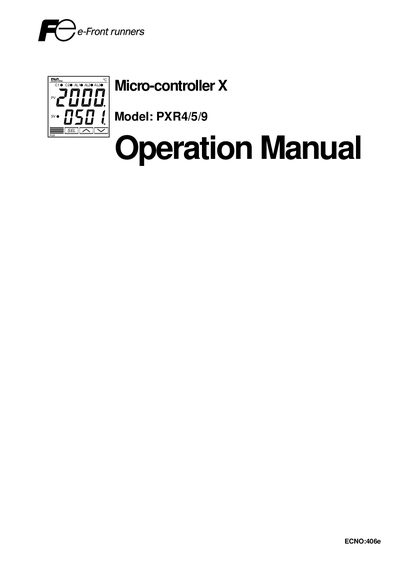 Fuji Electric PXR4/5/9 Operation Manual