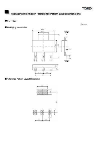 TOREX SOT-223 Manual - cover page