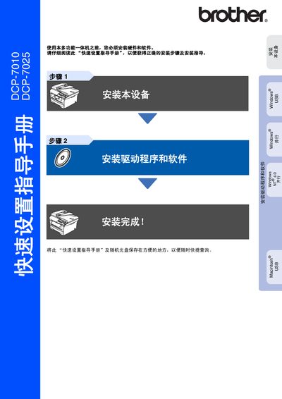 Brother DCP-7010/DCP-7025 Quick Setup Guide