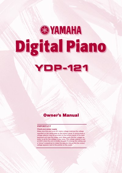 Yamaha YDP-121 Digital Piano Owner's Manual