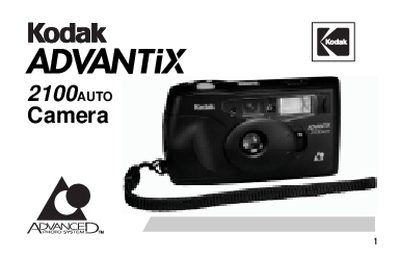 Kodak ADVANTiX 2100AUTO Camera User Manual - cover page