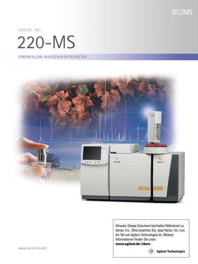 Agilent 220-MS Ion Trap Mass Spectrometer Product Leaflet - cover page