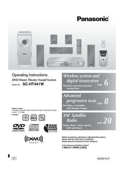 Panasonic SA-HT441 DVD Manual - cover page